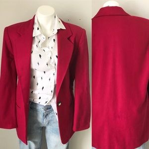 Vintage Oversize 80s Magenta Blazer